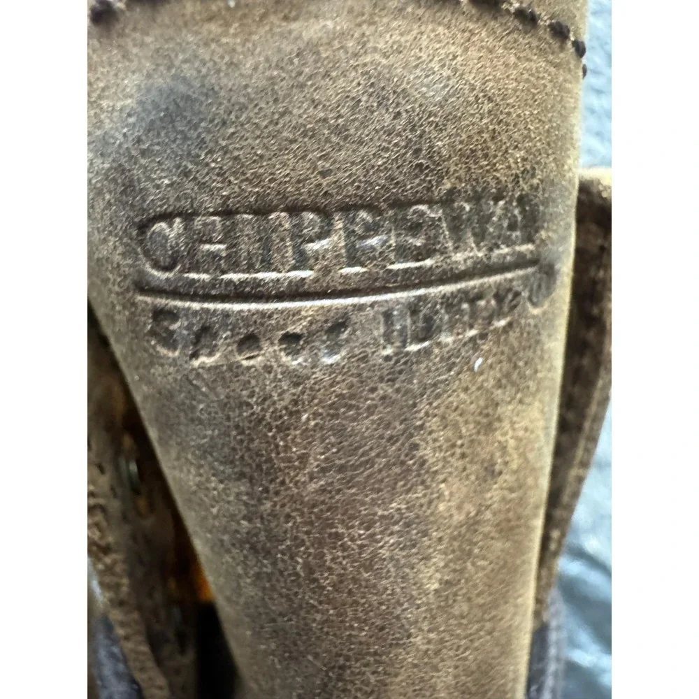 Chippewa Leather‎ Paladin Waterproof Steel Toe Logger Boots Mens Size 10.5W US
